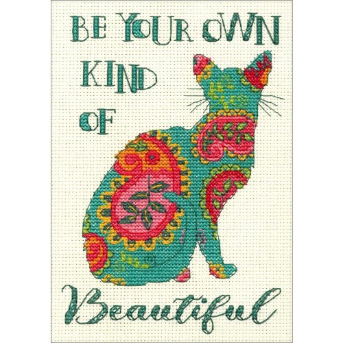 (image for) Paisley Cat Counted Cross Stitch Kit